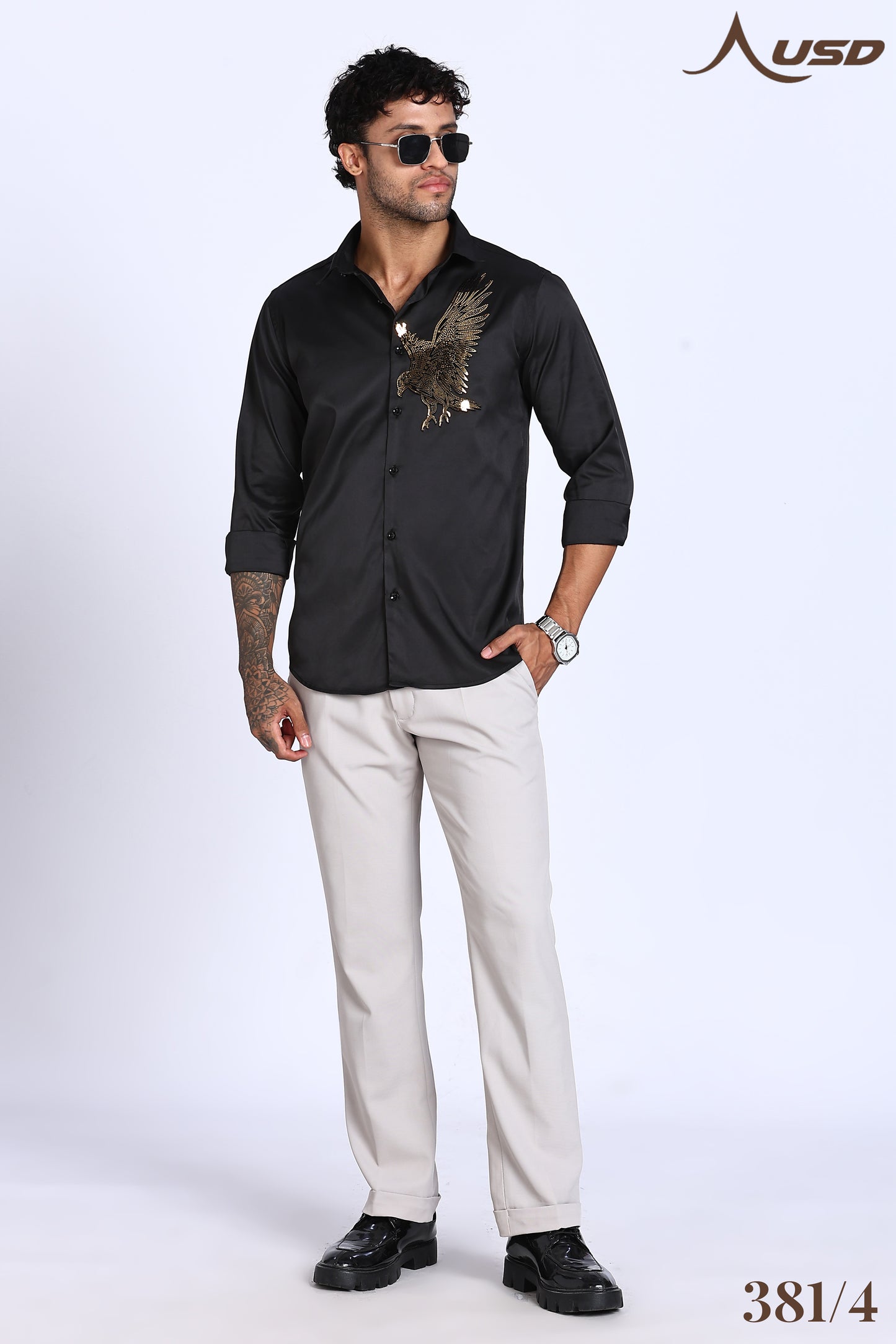 381/4-Eagle Stone Designer Full Shirts