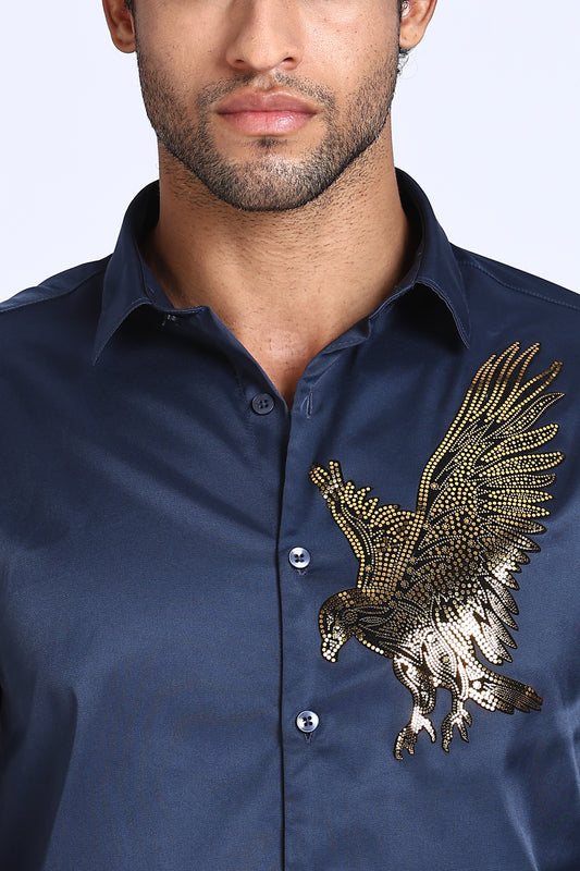 381/5-Eagle Stone Designer Full Shirts