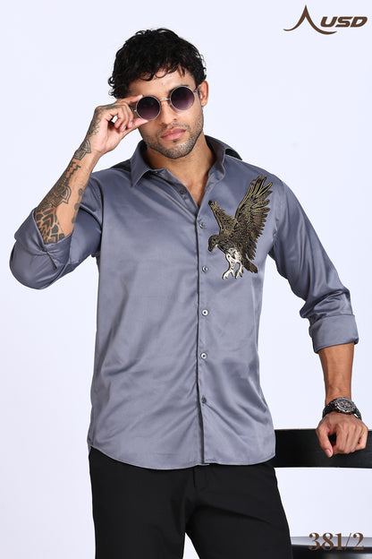 381/2-Eagle Stone Designer Full Shirts