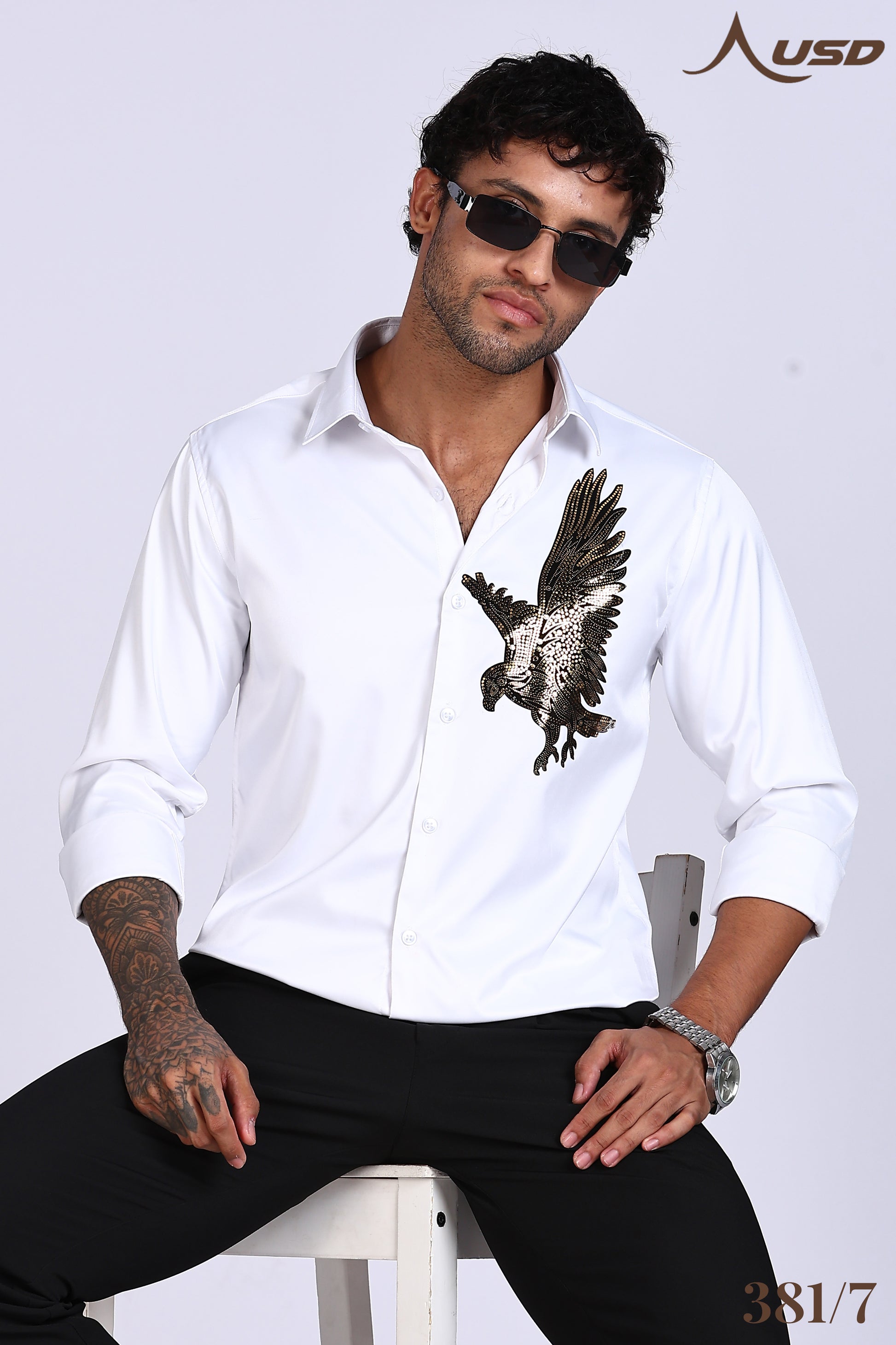 eagle dress shirts for men American Eagle Dress Shirt XL white blue yellow Vintage Fit Striped Long Sleeve