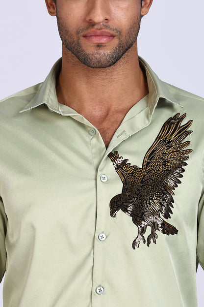 381/1-Eagle Stone Designer Full Shirts