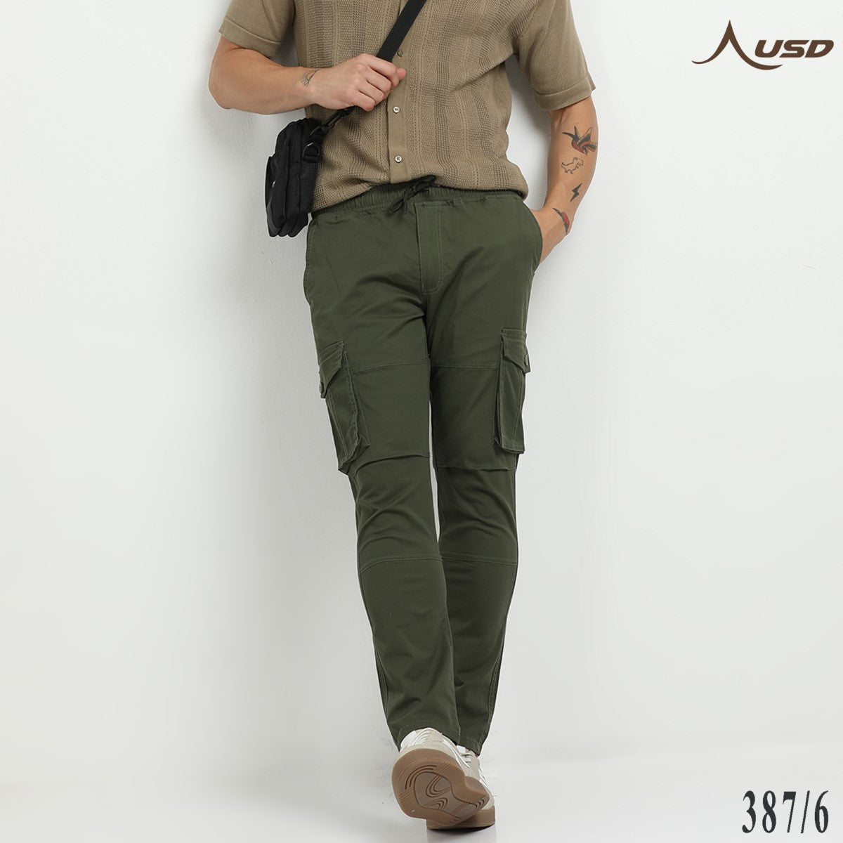 Premium Lycra Cargo Pants effortlessly stylish - 387/6