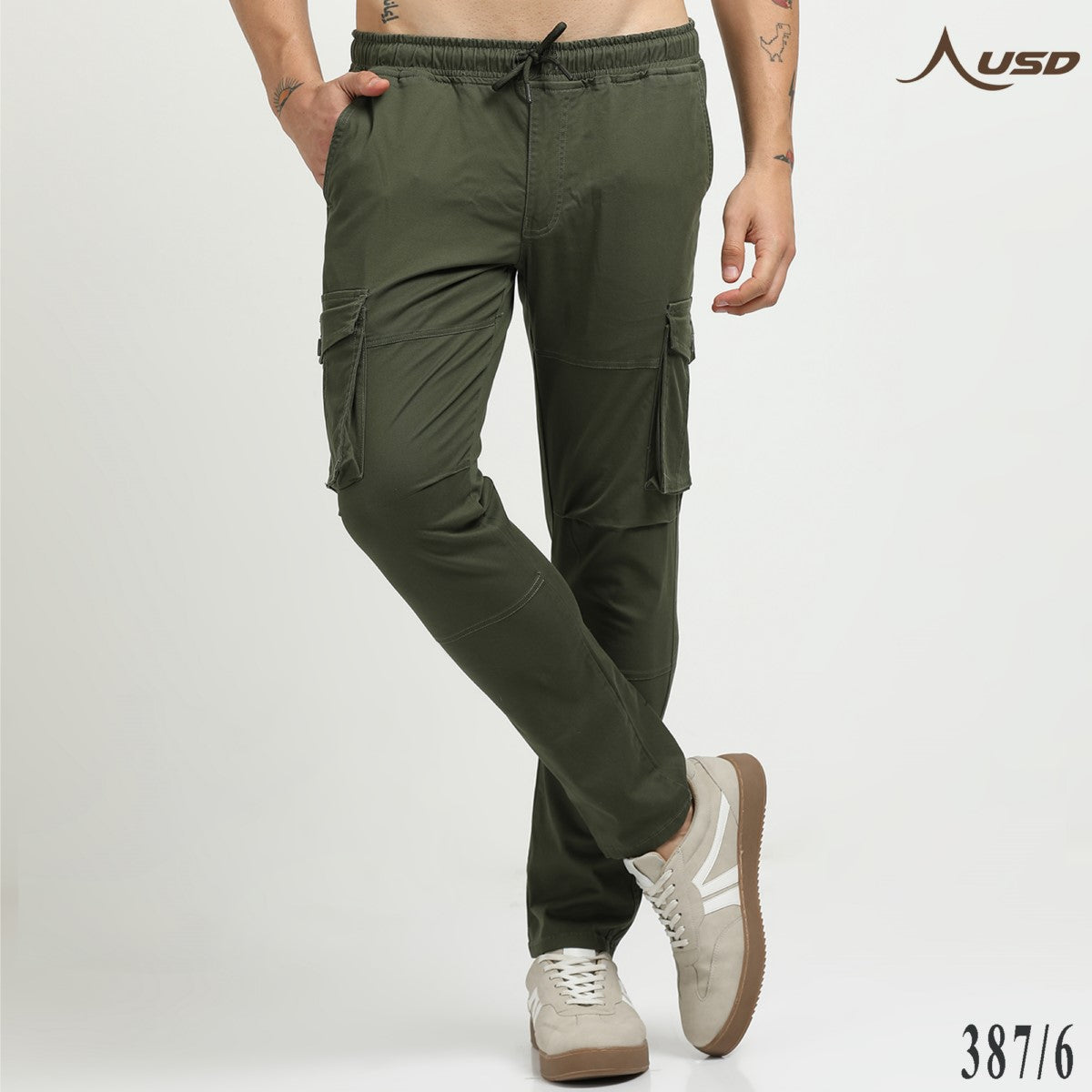 Premium Lycra Cargo Pants effortlessly stylish - 387/6