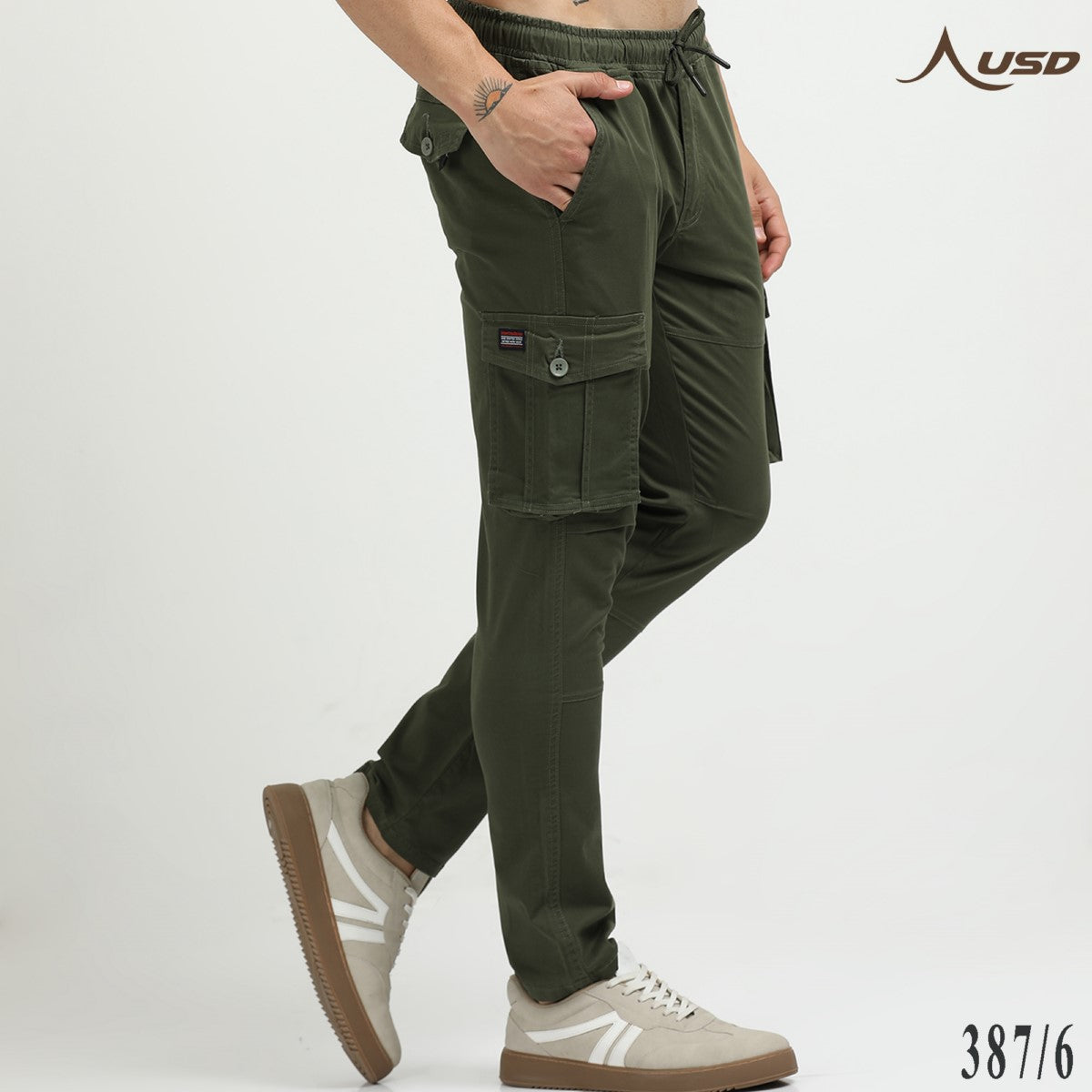 Premium Lycra Cargo Pants effortlessly stylish - 387/6