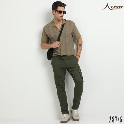 Premium Lycra Cargo Pants effortlessly stylish - 387/6