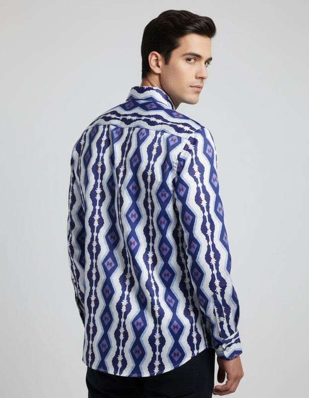 Premium Printed Satin Shirts - 377/6