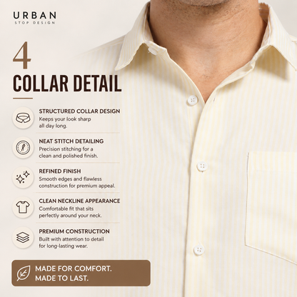 Mens Premium Striped Cotton Shirt - Regular Fit USD 408/1