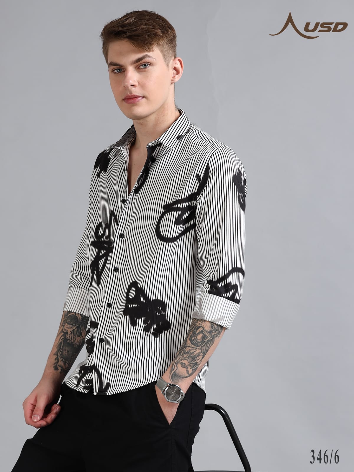 346/6-IMP Printed Party wear shirts