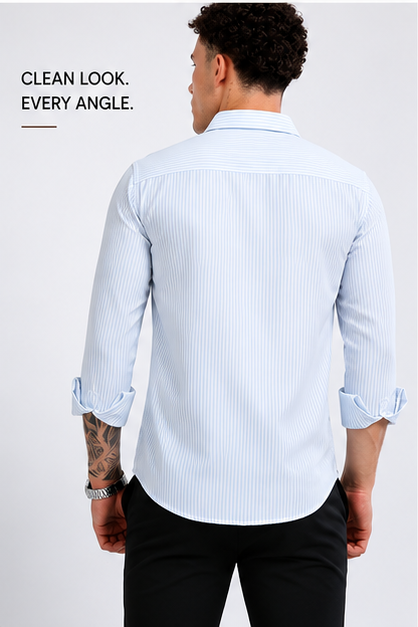 Mens Premium Striped Cotton Shirt - Regular Fit USD 408/4