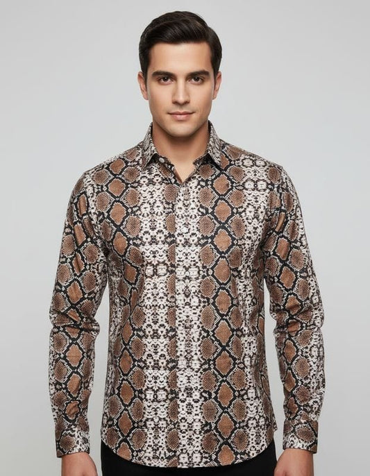 Premium Printed Satin Shirts - 377/4