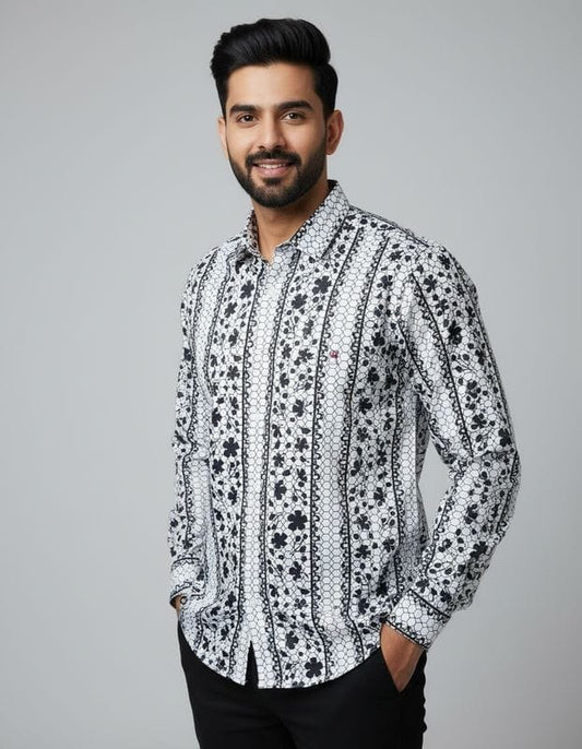 Premium Printed Satin Shirts - 376/10