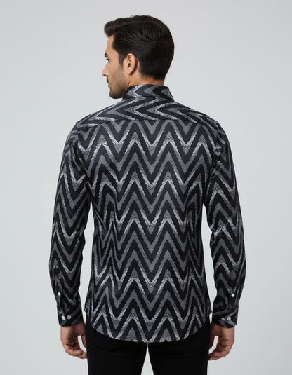 Premium Printed Satin Shirts - 377/9