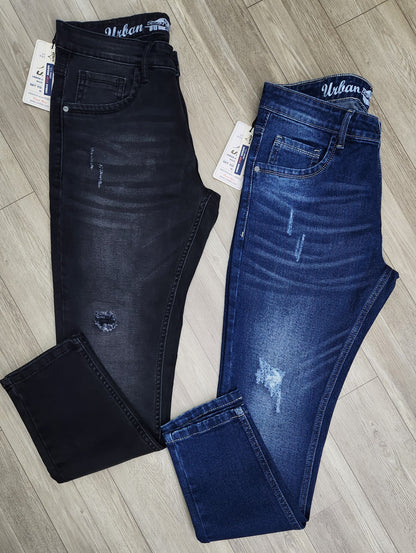 358/4-Torn Men's Premium Denim Jeans Ankle Fit