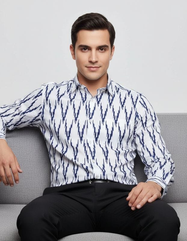 Premium Printed Satin Shirts - 377/1