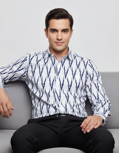 Premium Printed Satin Shirts - 377/1