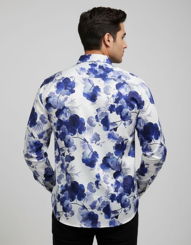 Premium Printed Satin Shirts - 376/2
