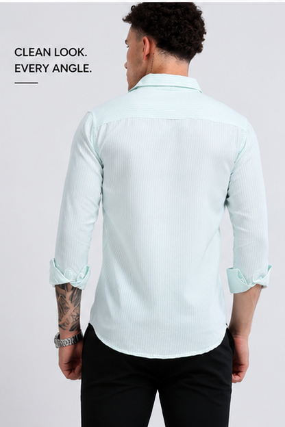 Mens Premium Striped Cotton Shirt - Regular Fit USD 408/5